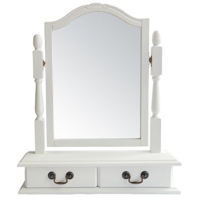 juliette white trinket mirror