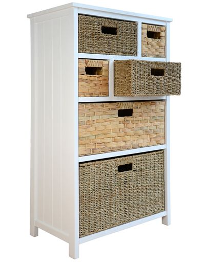 Cabinet with 6 storage baskets